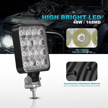 Nlpearl 3inch 42W 48W LED Hmlové Svetlo pre Motocykel, Auto 12V 24V Mieste Povodní LED Svetlo, Bar Offroad 4x4 Vozidlo Traktor LED Pracovné Svetlo