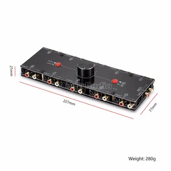 Nobsound 1 Do 10 Z 3,5 mm/RCA Mono/Stereo Analógový Audio Prepínač pre Výber Splitter Predzosilňovač