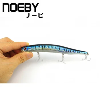 NOEBY 1 Ks Rybárske Lure 150mm/23g 0-1.5 m Plávajúce Super Skutočné Ryby Minnow Návnady, Rybárske Návnady VMC Háčiky Farebné 3D Oči NBL 9142