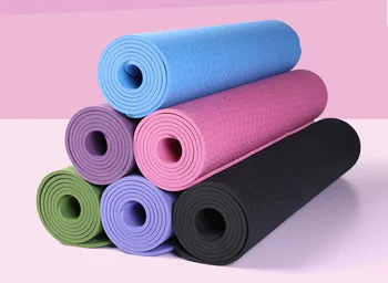 Non-slip TPE Yoga Mat 183*60 cm bez Chuti Kvality Non-toxické Materiály 6mm Hrúbka Gym Mat pre fitness Šport v Domácnosti
