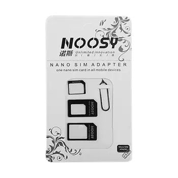 Noosy 4 V 1 Nano SIM kartu Mikro SIM Nano na mini Micro sim adaptér pre iphone samsung sim karty rukáv adaptér 1000 set/veľa