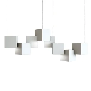 Nordic geometrické dizajnér tvorivé osobnosti obývacia izba, jedáleň, spálňa lampy kaviareň Bar Magic Cube Luster