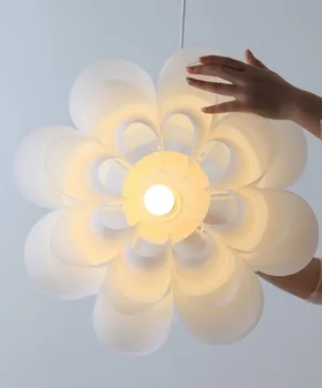 Nordic Nezávislá Svetlo Moderný prívesok Lampa kreatívne osvetlenie white lotus visí lampa Spálne, obývacia miestnosť, bar štúdia art decoration