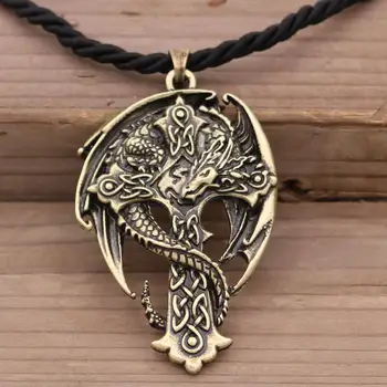 Nostalgia Severanov Dračí Amulet Írsky Uzlov Na Náboženské Cross Prívesok Goth Punk Vintage Viking Náhrdelník Pohanské Talizman Šperky