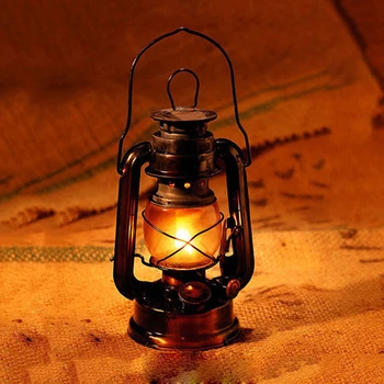 Nostalgické Retro Kovové Petrolej Lampa Miniatúrny Model Domáce Dekorácie Olejové Lampy, Ozdoby, Dekorácie Nábytku, Umeleckých Diel Dary