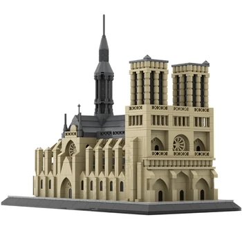 Notre-Dame De Paris Mesto Sveta slávnych budov Klasické Skyline Model DIY Stavebné kamene, Tehly Montáž Hračky Darček pre deti