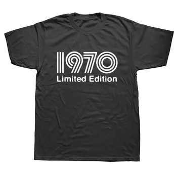 Novinkou Roku 1970 Limitovaná Edícia T-Shirt Mens Krátke Rukávy Nadrozmerné Streetwear Hip Hop Tlačených Tričká Top Tees