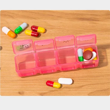 Novo Pilulku Úložný Box Medicíny Prípade, 7 Dní Organizátor 28 Oddelení 4 Krát Kontajner