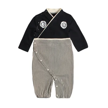 Novonarodené Dieťa Boys Japonsko Samuraj Kimono Oblečenie tvaru Retro Bavlny, Mäkké Dieťa Tradičné Yukata Fotografie Oblečenie