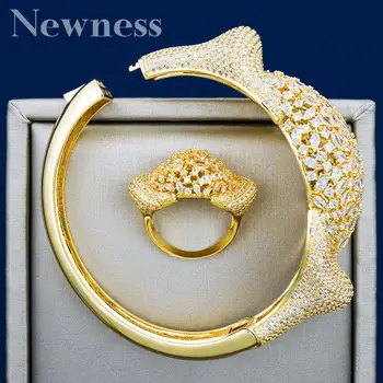 Novota Luxusné Afriky Náramok Krúžok Stanovuje Módny Dubaj Svadobné Šperky Sady Pre Ženy, Svadobné brincos para ako mulheres