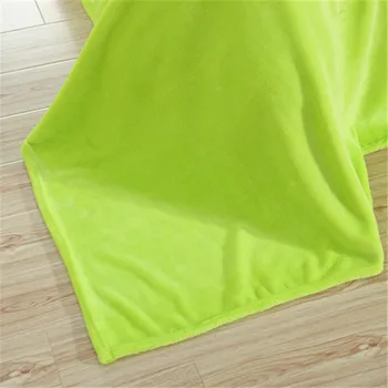 Nová deka Oranžová, žltá pevné, Teplé a prenosné farba posteľ kryt deka mäkké a pohodlné flanelové 4 veľkosť