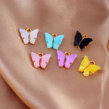 Nová Zlatá Farba Zliatiny Akryl Prívesok Motýľ Motýľ Príslušenstvo pre Ženy Náramok, Náhrdelník DIY Šperky, Takže Príslušenstvo