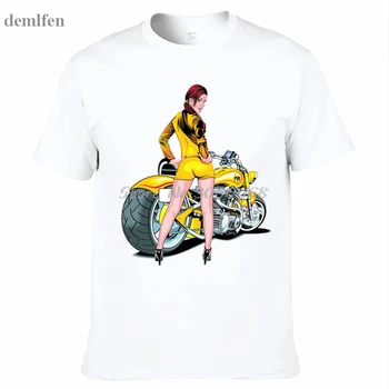 Nová Značka Oblečenia Hornej T Shirt Mužov Hot Sexy Dievča Motocykel 3d pánske T-shirt Sexy Ženy, Tlač Topy Tee Hip Hop T Shirt Homme