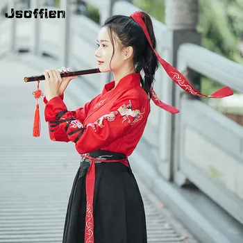 Nová Čínska Tradičná Hanfu Oblečenie pre Ženy Dávnych Dynastie Han Princezná Tanečné Šaty Lady Šermiar Fáze Cosplay Kostým