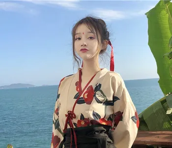 Nová Čínska Tradičná Hanfu Ženy Dynastie Han Kostým Lady Japonský Komono Tradičné Yakata Oblečenie Ľudovej Dancewear