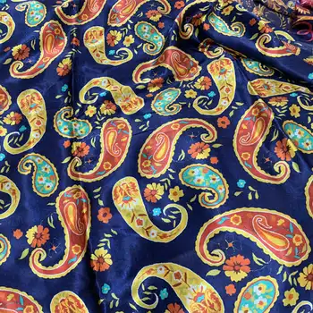 Nové 2019 čistý moruša hodvábne tkaniny, digitálne tlačené módne kvetinový hodvábne šaty pre záclony, oblečenie, posteľná bielizeň šatku mnohých farbách