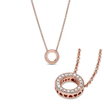 Nové 2020 Podpis Rose Pripraviť Kruh, Srdce Náhrdelník Crystal Náhrdelníky Pre Ženy Módny Náhrdelník Prívesok Šperky darček
