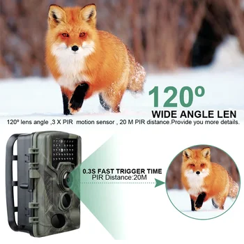 Nové 20MP 1080P HD Kamera pre Voľne žijúce živočíchy Infračervené Lov HC800A Voľne žijúcich živočíchov Bezdrôtový Dohľadu Sledovacie Kamery