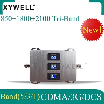 Nové!!/850/1800/2100 Tri-Band Signál Booster CDMA DCS SIEŤACH 2g, 3g, 4g GSM Mobilný Signál Repeater 4g celulárnej Zosilňovač