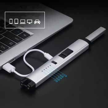 Nové Arc Plazma Elektronické USB Nabíjanie Kuchyňa bbq power meter Elektrický Zapaľovač s safty zámok