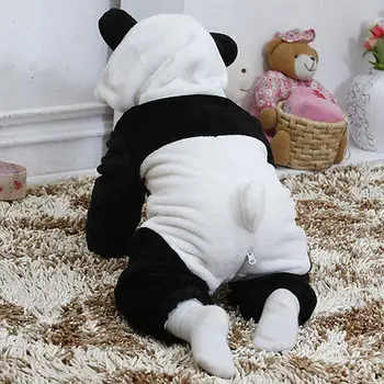 Nové Baby Girl Roztomilé Zvieracie Kostýmy Chlapec Jeden Kus Lezenie Pyžamo Dieťa Panda Romper Novorodenca Jumpsuit Batoľa Coverall