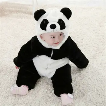 Nové Baby Girl Roztomilé Zvieracie Kostýmy Chlapec Jeden Kus Lezenie Pyžamo Dieťa Panda Romper Novorodenca Jumpsuit Batoľa Coverall