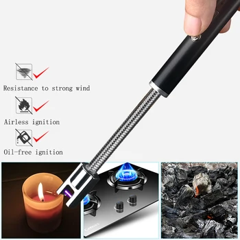 Nové BBQ LED USB Elektrické Nabíjateľná Kuchyni Plynový Sporák Ľahšie Vetru Plazmové Flameless Sviečka Vonkajšie Ľahšie