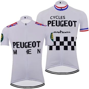 NOVÉ biele tričko cyklistika dres krátky rukáv Spojené Kráľovstvo závodné cestné cyklistické nosenie Francúzsko cyklistické oblečenie Ciclismo Rýchle Suché