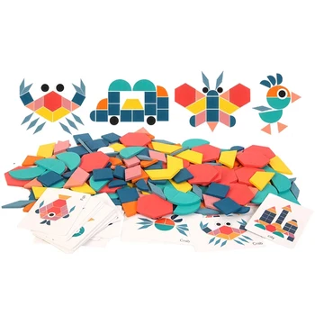 Nové Deti Drevené 3D Puzzle Múdra Rada Baby Montessori Vzdelávacích Vzdelávacie Hračky pre Deti, Geometrický Tvar, Puzzle, Hračky