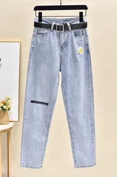 Nové Džínsové Nohavice Kórejský Džínsy Hárem Nohavice Plus Veľkosť Jean Femme Vysoký Pás Mama Džínsy Cintura Alta Vintage