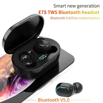 Nové E7S TWS bluetooth наушники Pravda Bezdrôtové Slúchadlá 5.0 Bezdrôtové Slúchadlá Prenosná Mini Bass Stereo Headset Šport