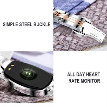 Nové H8 Módne Dámy Smart Hodinky sú Vhodné pre Dievčatá Krvný Tlak Fitness Tracker Náramok Vodotesný IP67 Smartwatch