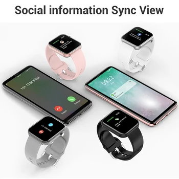 Nové inteligentné hodinky ženy muži Smart pripomienky hodinky Vodotesné sport pre iPhone Smartwatch Srdcovej frekvencie, krvného tlaku Fitness tracker