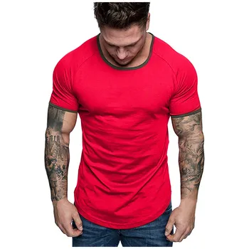 Nové jednofarebné Tričko Pánske módne bavlna tričká, Letné Krátke sleeve Tee Chlapec Skate Tričko Topy Plus veľkosť