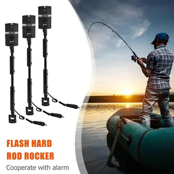 Nové Kaprov Rybolovu Uhryznutie Alarmy LED Rybársky Swinger Osvetlené Kaprov Rybolovu Nastaviť Alarm Nastaviteľné Flash Pevný Prút Rocker Swinger