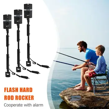 Nové Kaprov Rybolovu Uhryznutie Alarmy LED Rybársky Swinger Osvetlené Kaprov Rybolovu Nastaviť Alarm Nastaviteľné Flash Pevný Prút Rocker Swinger