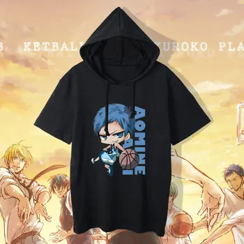 Nové Kuroko no Kôš T-shirt Short Sleeve Hooded Príležitostné Letné Ženy Muži Kuroko v Košíku Cosplay T Shirt Anime bavlna Tees
