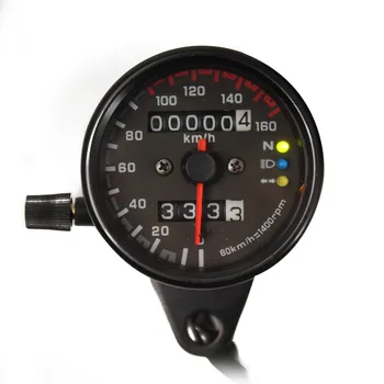 Nové LCD Digitálny Motocykel Tachometer Rýchlomer počítadlo kilometrov Olej manometrom Motocyklové Príslušenstvo, Nástroje