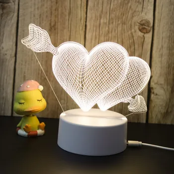 Nové LED 3d Akrylové Nočné Svetlo Spanie stolná Lampa Domáce Dekorácie Deti Spálne Dekorácie Nový Rok Vianočný Darček 2021