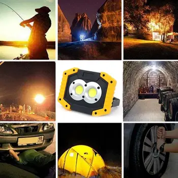 Nové LED COB Svetlo Bezpečnosti Flood Light Núdzové Svetlo USB Nabíjateľné 30W Svetlé Outdoor Camping Práce v Noci Zariadenia