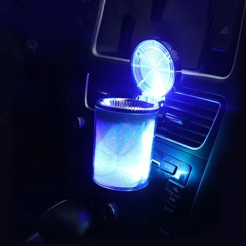 Nové LED svetlo Auto Cigaretu Popolník s krytom Pre Držiak Auto Air Vent zásobník Popola