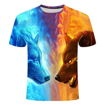 Nové Letné Top fashion Indickej Print T shirt Muži/ženy Zviera 3D t shirt Bežné Hip Hop Tee Pohode Pánske Oblečenie kvapka loď
