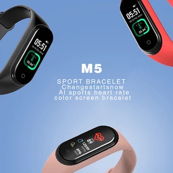 Nové M5 Inteligentný Náramok Tlak Krvi/Srdcového tepu/Krokomer USB Nabíjanie Športový Náramok Zdravie, Fitness Náramok Smartwatch