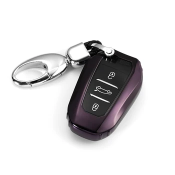 Nové, Mäkké TPU Kľúča Vozidla Kryt Prípade Peugeot 3008 4008 5008 Citroen C4 C4L C6 C3-XR Auto Smart Remote Úplné Pokrytie Shell Príslušenstvo