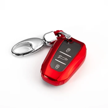 Nové, Mäkké TPU Kľúča Vozidla Prípade Úplné Pokrytie Pre Peugeot 208 5008 DS3 DS5 DS6 Pre Citroen C4 C5 X7 Smart Remote Tlačidlo Shell Príslušenstvo