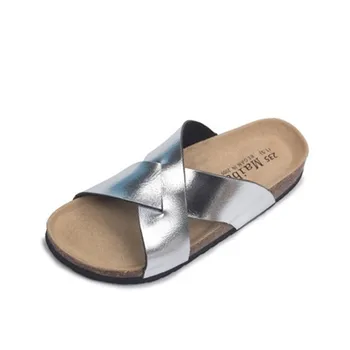 Nové Módne Letné Korkové Sandále Mužov Bežné Pláži Pošmyknúť Na Diapozitívy Obuvi Kríž sandále Byt s Plus Veľkosť 35-45 čierna biela hnedá