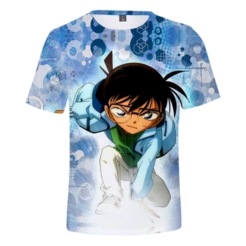 Nové Módne Tvorivé 3D Detective Conan T shirt Muži Ženy Krátky Rukáv Deti t tričko Bežné Detective Conan Chlapci dievčatá T-shirt