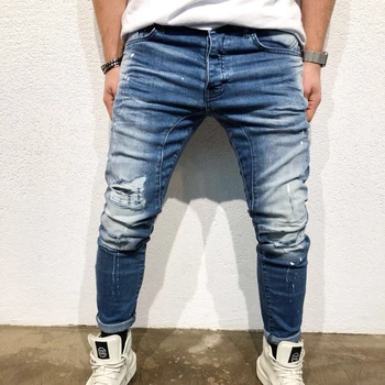 Nové módne Vintage mužov Denim džínsy klasiky džínsy Slim pánske značkové džínsy oblečenie nohavice