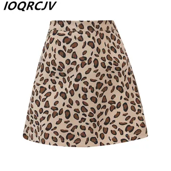Nové Módne Ženy Leopard Mini Sukne 2019 Jar Leto Slim Bežné Vysoký Pás Riadok Sukne Sexy Ženské Sukne Dámske
