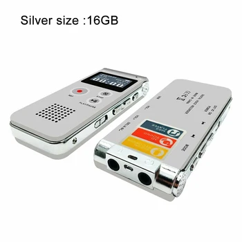 Nové Nabíjateľná Digitálneho Zvuku 8G/16G Hlas Diktafón MP3 Prehrávač, Nahrávanie DOM668